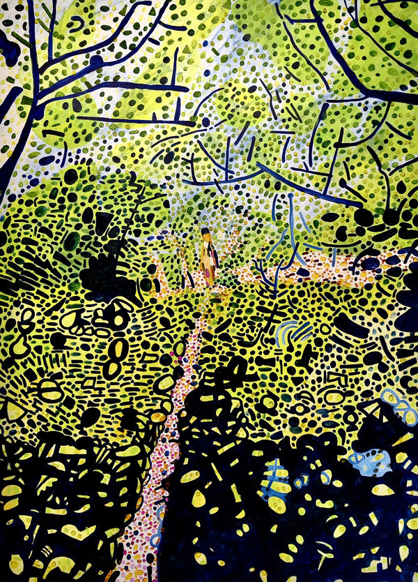 Phill Hopkins, Figure with a Wildflower Bouquet - St Ishmael, 2023