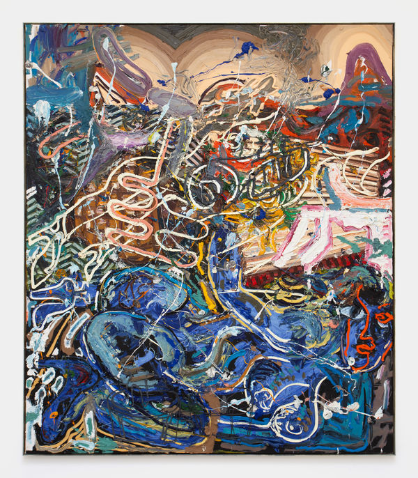 Alex Becerra Infinite You, 2022 Oil and acrylic on canvas Framed: 84 x 72 in 213.4 x 182.9 cm