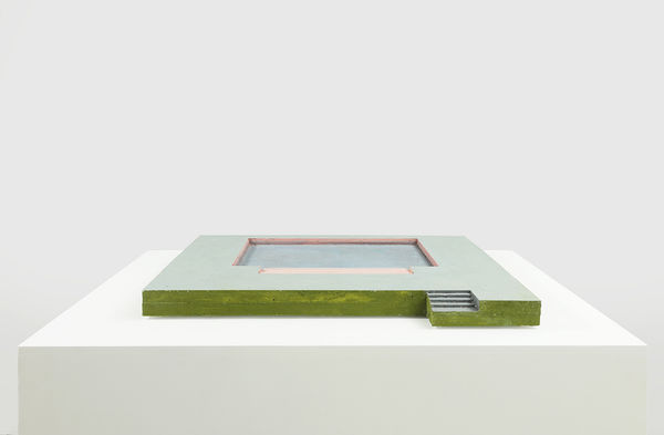 Harold Ancart Untitled, 2020 Oil stick on concrete 25 x 31 1/4 x 2 in 63.5 x 79.4 x 5.1 cm