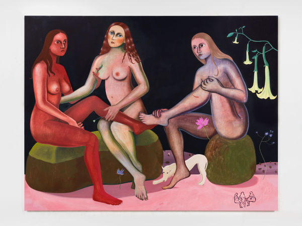 Sara Anstis Moonflower, 2021 Acrylic and oil on canvas 78 3/4 x 102 3/8 in 200 x 260 cm