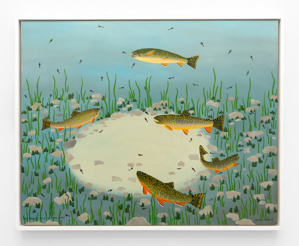 Jessie Homer French The Brookie Hole in Gull Lake, 2020 Oil on plywood 24 x 30 ins 60.96 x 76.2 cm
