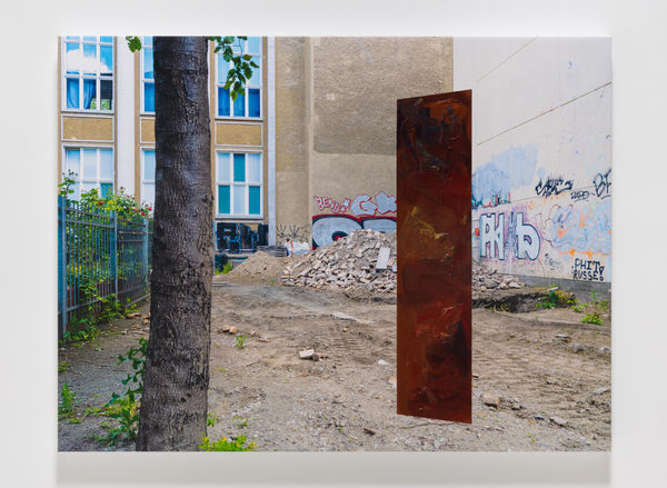 John Miller Image of the People, 2022 inkjet print and acrylic on canvas 29 7/8 x 39 3/4 in 76 x 101 cm