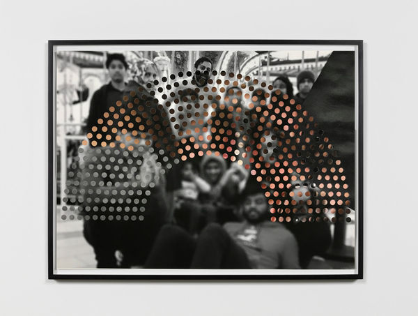 Baseera Khan My Family Standing, 2019 Archival inkjet on paper with cutouts, pleather 22 x 33 in 55.9 x 83.8 cm