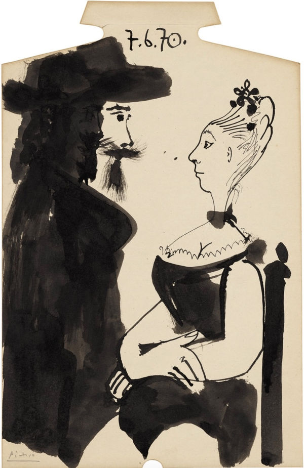 Pablo Picasso, Homme et femme assise, 1970