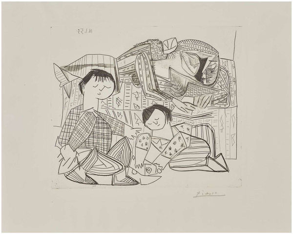 Pablo Picasso - Mere Et Enfants , 1961