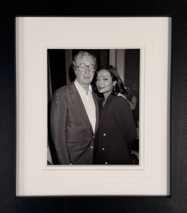 Richard Young, SIR MICHAEL CAINE AND SHAKIRA CAINE, LANGAN'S BRASSERIE, 1980