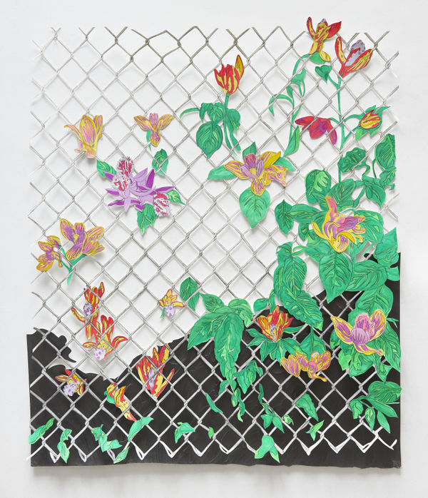 Oasa DuVerney To Grow Where We Grow, 2023 graphite and acrylic on hand cut paper 32 x 40 inches 81.3 x 101.6 cms