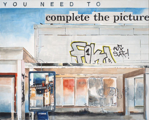 complete the picture 81x100cm gouache on cotton 2015 (a)