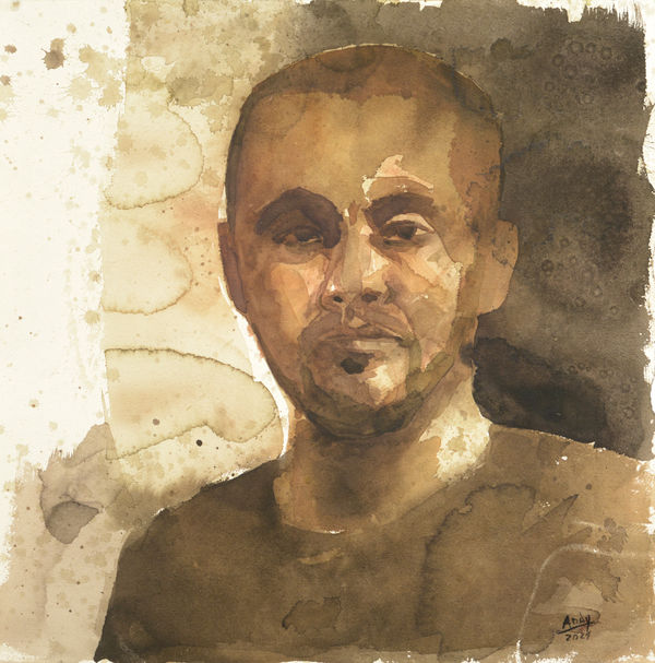 Mark Andy Garcia Good Stories to Tell 2, 2024 Watercolor on paper 22 x 21.75 inches