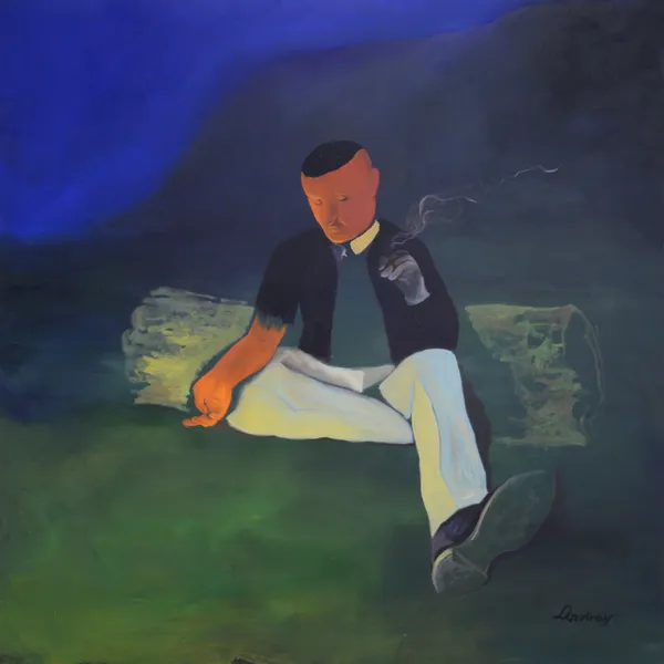 David Ryan Viray The Message, 2026 Oil on canvas 60 x 60 inches