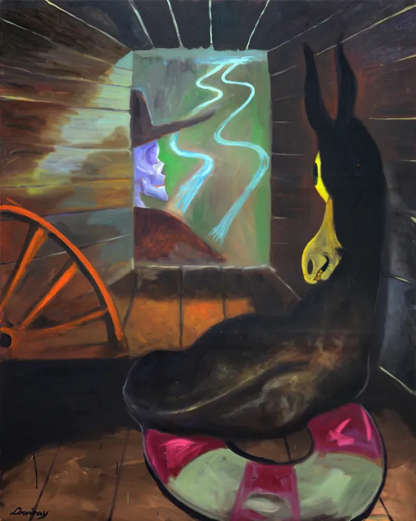 David Ryan Viray Wild Ass Journey, 2026 Oil on canvas 60 x 48 inches