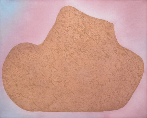 Lou Lim the seventh, among the six stone jars (2 of 6), 2026 Oil and acrylic on unprimed linen 16 x 20 inches