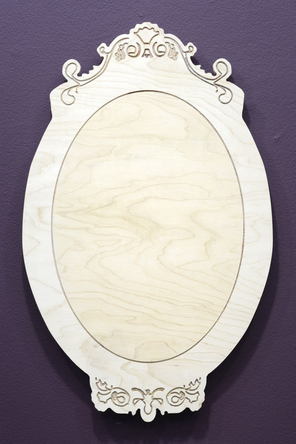 Audrey Lukban Thrones, Frames, and Graves III, 2025 Oil on birch plywood cut-outs 25 ½ x 16 inches