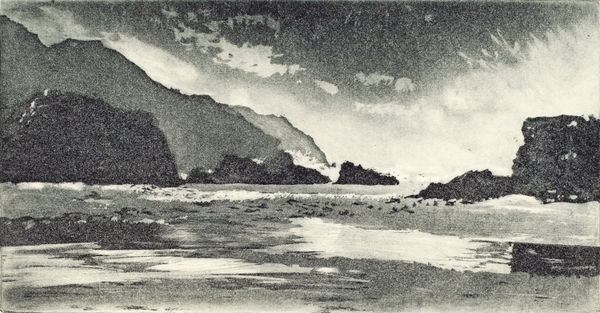 Perranporth Ley Roberts Etching