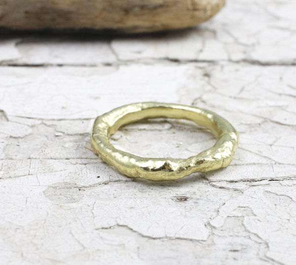 Gold Rustic Rockpool Ring