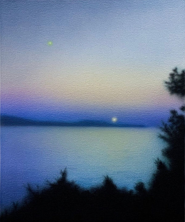 Aryo Toh Djojo, Dyed hair tied back, 2020