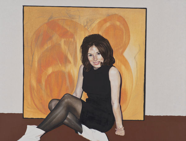 Judie Bamber, Mom with Dad’s Painting, 2013