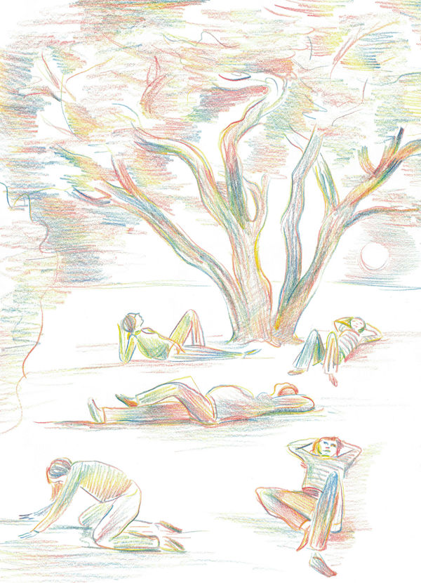 Michelle Blade, Untitled rainbow pencil drawing #11, 2020