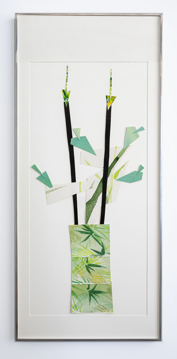 Billy Al Bengston Honolulu Watercolor, 1982 Watercolor collage 35 x 16 inches 88.9 x 40.6 cm.