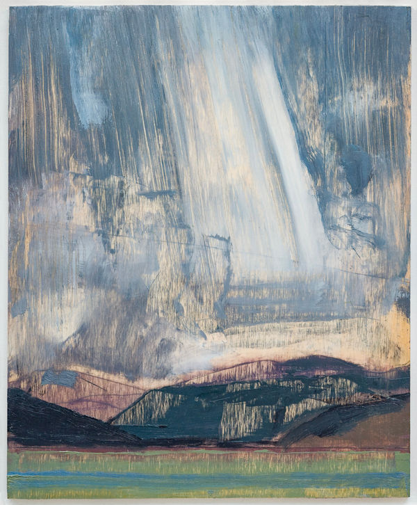 Herald Nix Untitled Shuswap Lake, B.C. June #27, 2025 Oil on birch panel 11 1/2 x 9 1/2 inches 29.2 x 24.1 cm. 17 1/2 x 15 1/2 inches (framed) 44.5 x 39.4 cm.