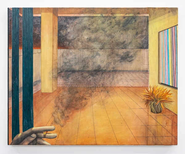 Erick Alejandro Hernandez Untitled, 2023 Oil, acrylic, graphite, and charcoal on canvas 24 x 30 inches 61 x 76.2 cm.