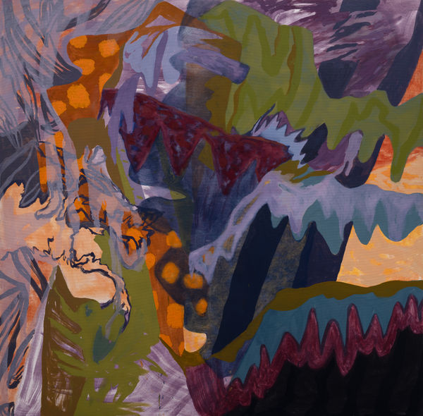 Eliel David Martínez Julián Cuéntame una fabula, pero que tenga coyotes, 2025 Oil on canvas 154.5 x 155 cm 60 7/8 x 61 in