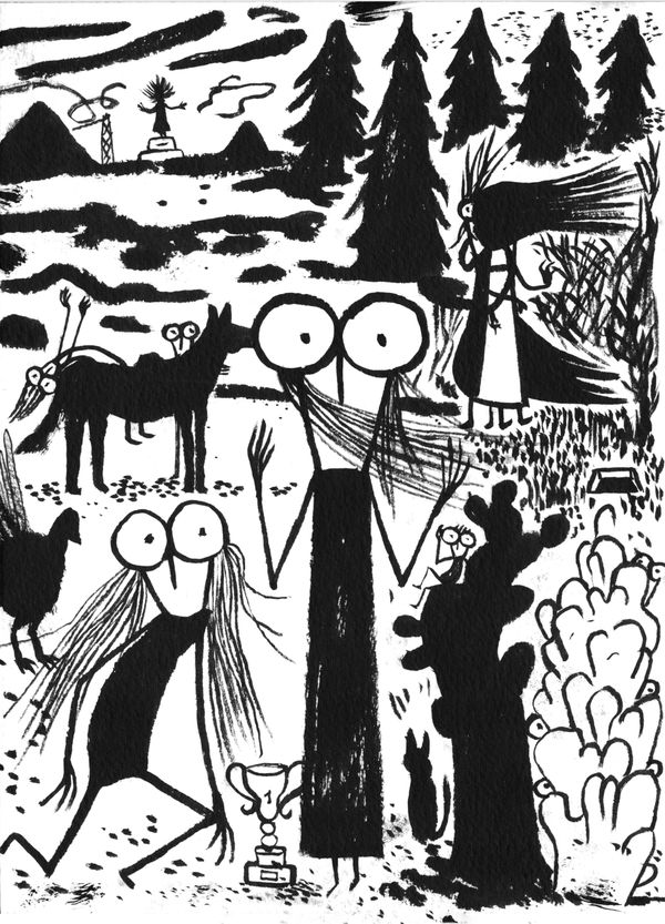 Fausto Gilberti L'abbraccio al vento, 2024 Chinese Ink on paper 25 x 18 cm 9 7/8 x 7 1/8 in