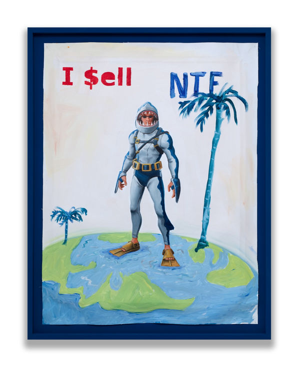 Federico Luger I sell NFT, 2021 Oil on canvas 103 x 81 cm