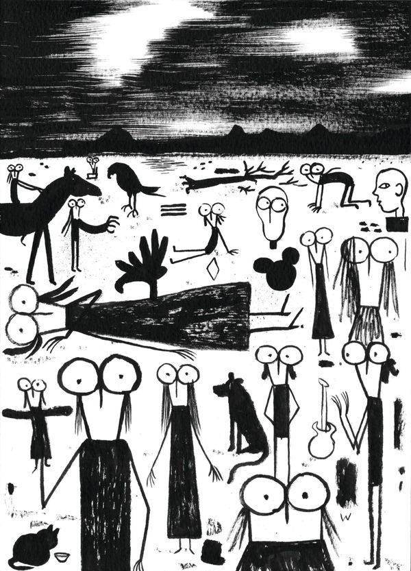 Fausto Gilberti Deserto non deserto, 2024 Chinese Ink on paper 25 x 18 cm 9 7/8 x 7 1/8 in