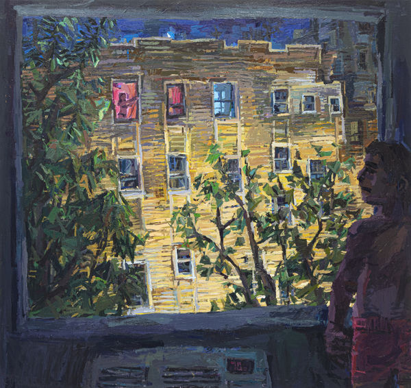 Todd Bienvenu Voyeur, 2026 Acrylic on canvas 180 x 190 cm 70 7/8 x 74 3/4 in