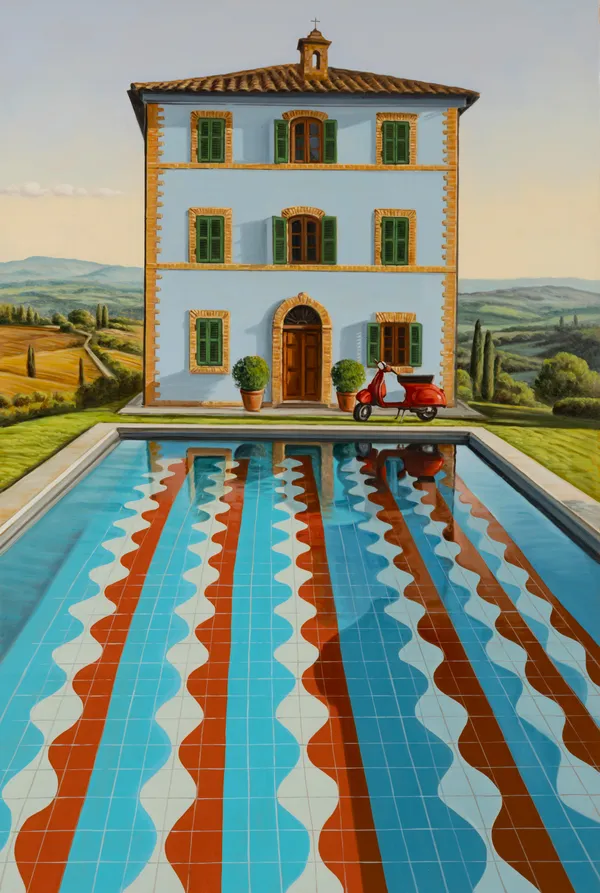 Diango Hernández Pool 5, 2025 Oil on canvas 150 x 100 cm 59 x 39 3/8 in