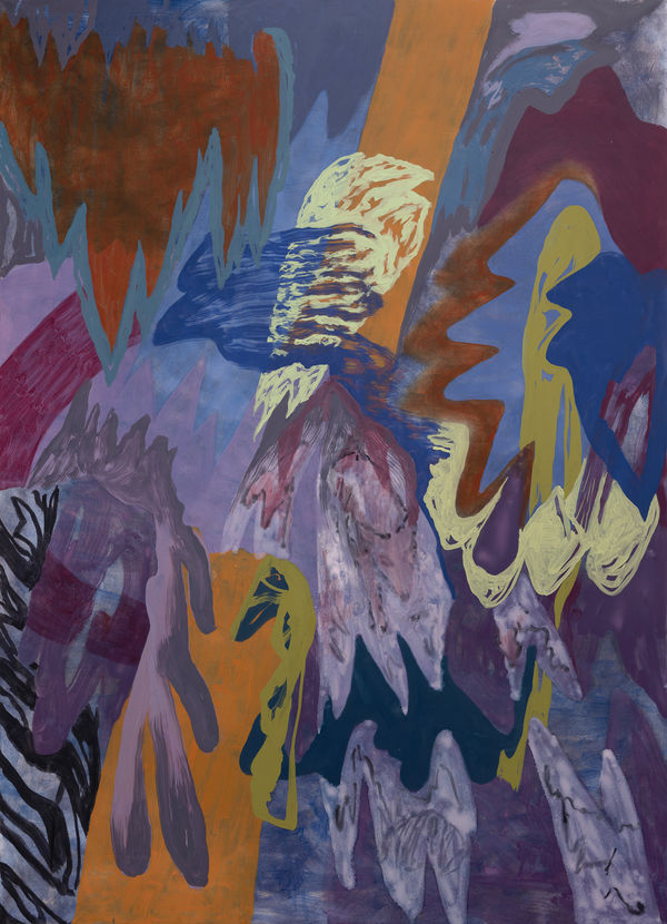 Eliel David Martínez Julián Coyote deambulando en un pueblo fantasma, 2025 Oil on canvas 150 x 115 cm 59 x 45 1/4 in