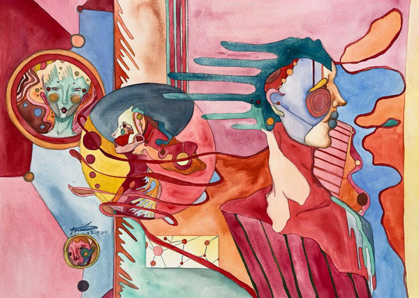 Erica Li Wu Point of Views, 2024 Japanese watercolour on watercolour paper 29.7 x 42 cm 11 3/4 x 16 1/2 in