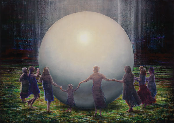 Attila Szűcs White globe, 2022 Oil on canvas 100 x 140 cm 39 3/8 x 55 1/8 in