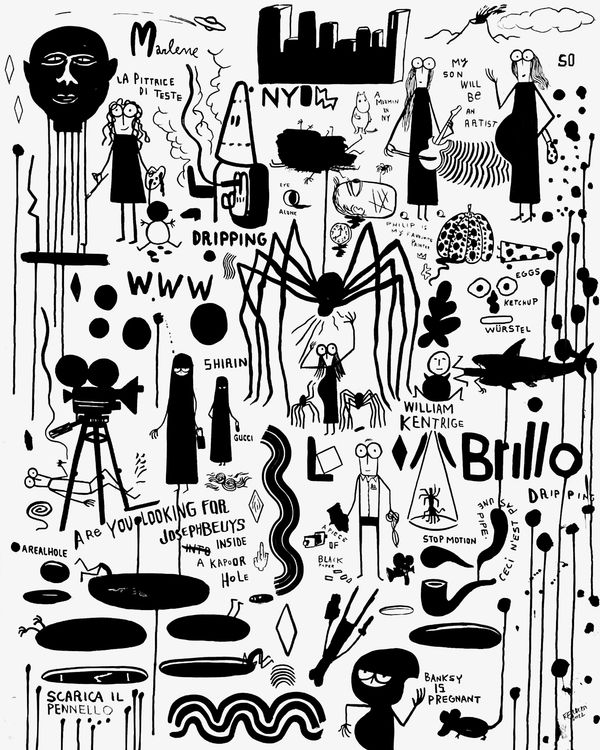 Fausto Gilberti Brillo Dripping, 2022 Chinese Ink on paper 107 x 86 cm 42 1/8 x 33 7/8 in