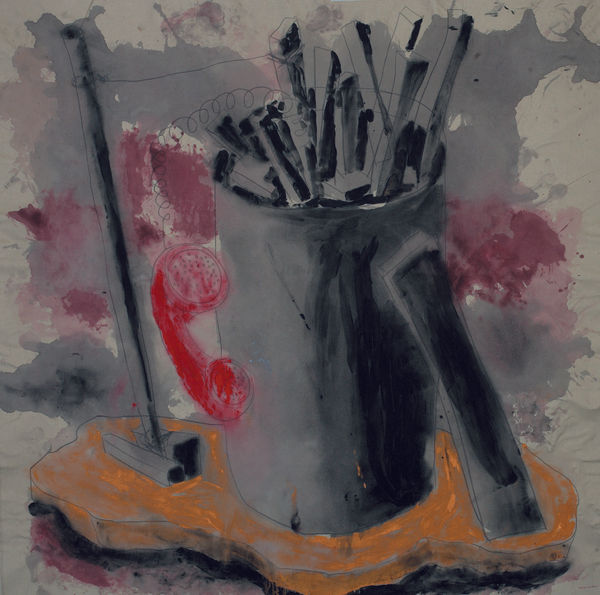 Diango Hernández The Deficiency, 2005 acrylic and pencil on canvas 200 x 200 cm