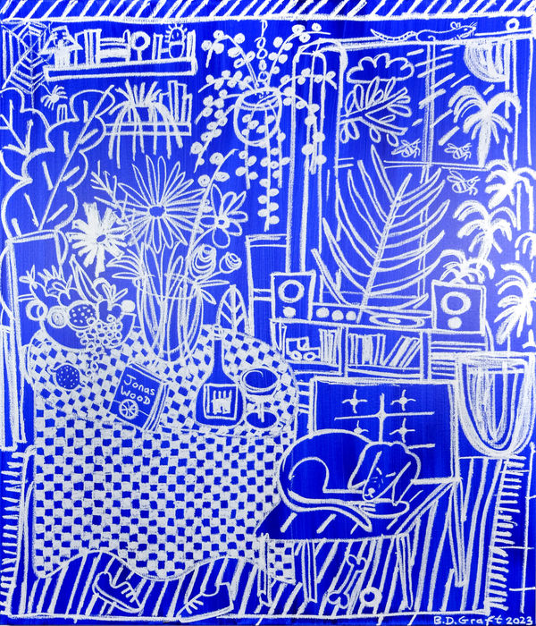 B.D. Graft, White on Blue Interior, 2023