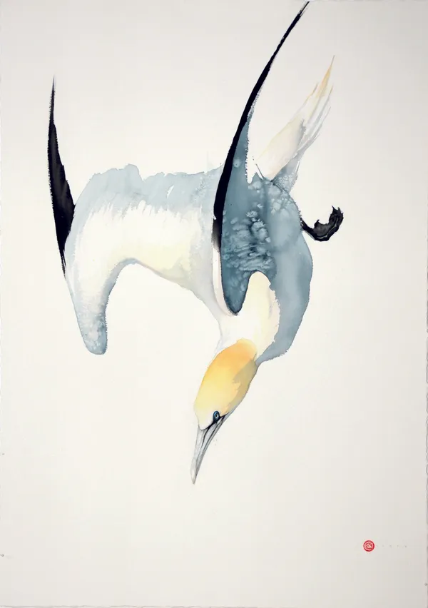 Karl Martens GANNET 3 (UNFRAMED) Watercolour 100 x 70 cm 39 3/8 x 27 1/2 in