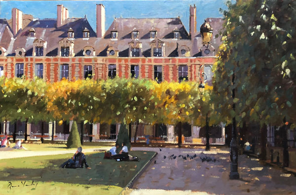 Bruce Yardley PLACE DES VOSGES, EAST RANGE Oil on canvas 20 x 30 in 50.8 x 76.2 cm