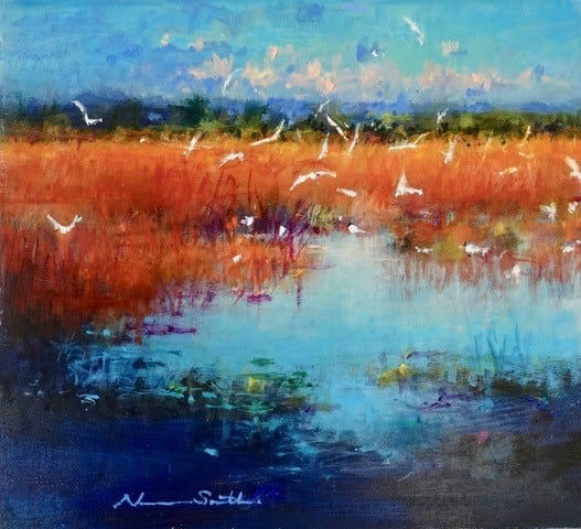 Norman Smith, ARNOLD'S MARSH WITH BLACK-HEADED GULLS