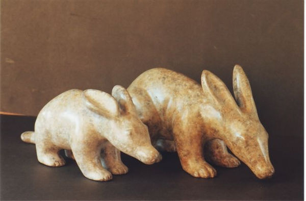 ADULT AND BABY AARDVARK (SEPARATE PIECES)