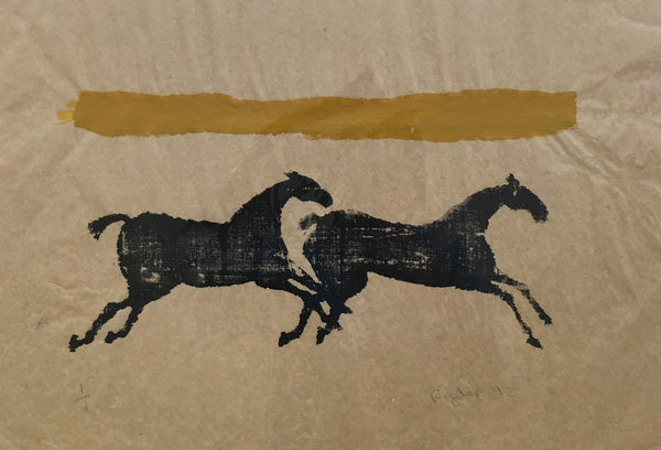 Sophie Ryder, BLACK RUNNING HORSES