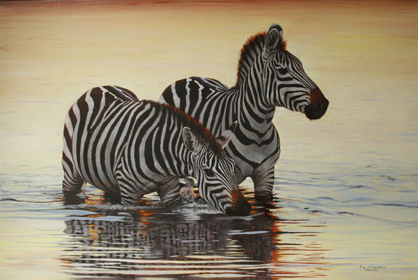 Pip Mcgarry, EVENING DRINK, MAASAI MARA