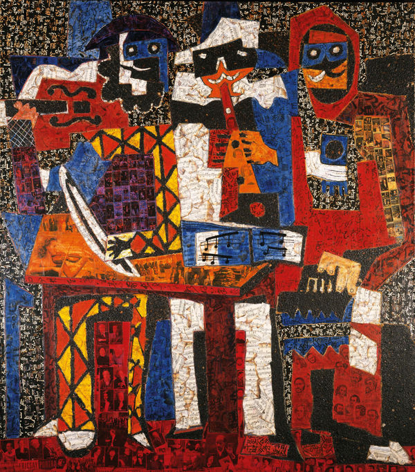 Stronger Than an Army, A Western Ⅰ, 1998 Mixed media on canvas 160 x 140cm The first pair of works in &ldquo;Dialogue between the East and West&rdquo; series