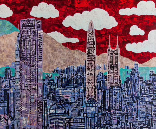 Shenzhen!《深圳！》, 2024 Mixed media on canvas 综合媒材布本 165 x 200cm
