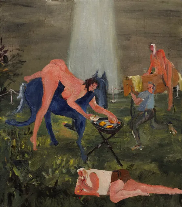 Grace Metzler, Horseback Barbeque, 2021