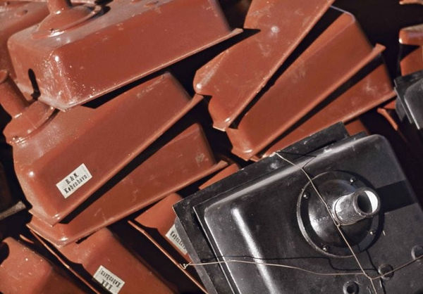 Untitled [oil pans], From 122 Colour Photographs