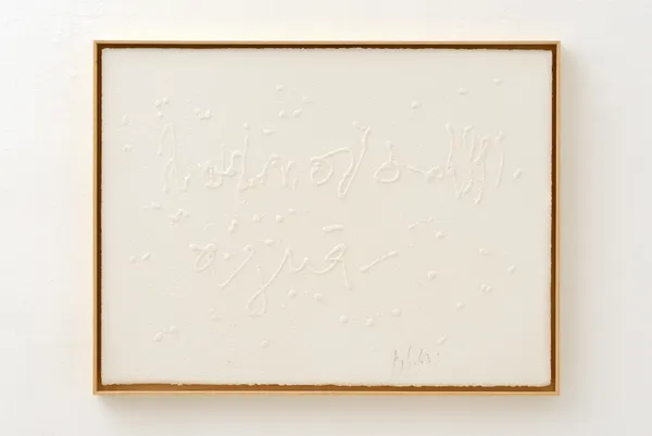 Pier Paolo Calzolari, Scritture, 2019