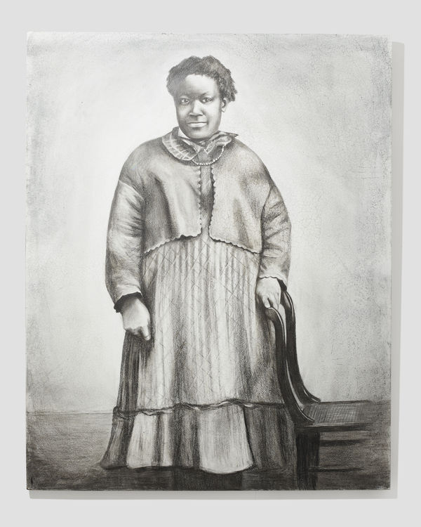 Nikesha Breeze, Anonymous African American Woman Standing with Chair; 1860, 2021