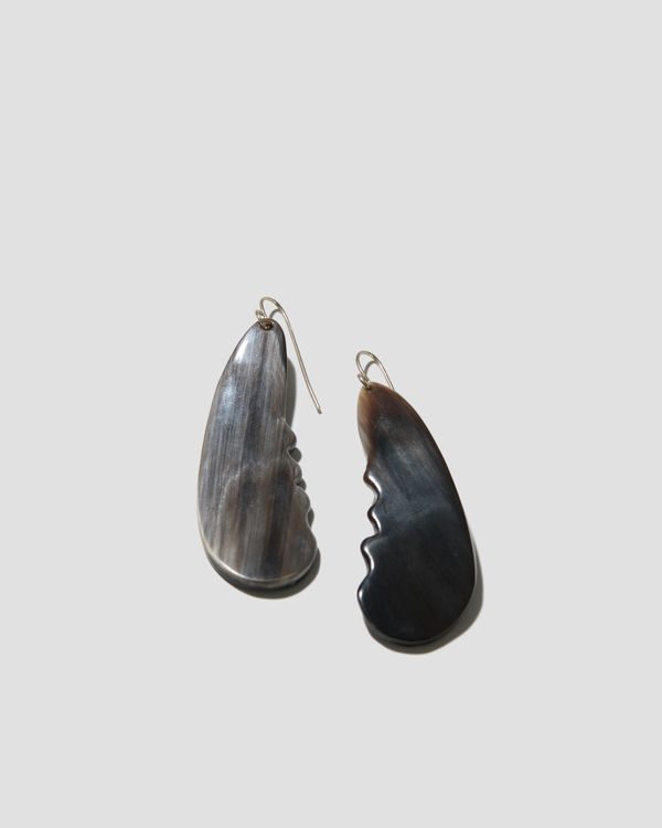 Brian Fleetwood, Buffalo Horn Slender Earrings, 2017